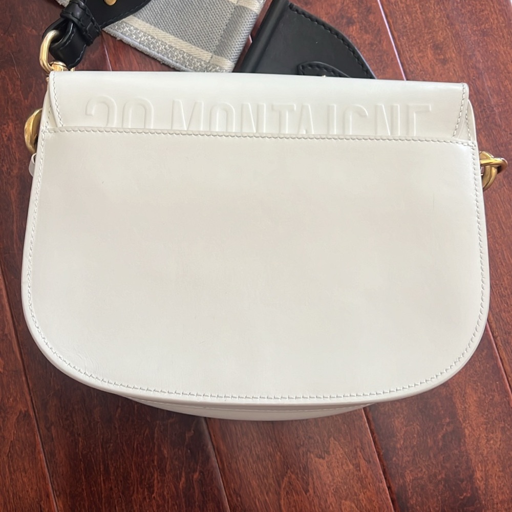 Dior White Leather Crossbody Bag with Gold Hardware - Picture 12 of 16